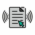 Audio Document and ELearning Icon Royalty Free Stock Photo