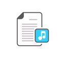 Audio document file music note page icon