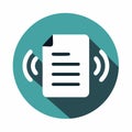 Audio Document Flat Design Icon Royalty Free Stock Photo