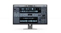 Audio Editing Interface on Modern Computer Display Against Clean White Background for Music Creation and Professional Royalty Free Stock Photo