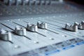 Audio Engineer Mixing Board Royalty Free Stock Photo