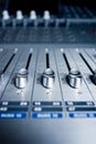 Audio Engineer Mixing Board Royalty Free Stock Photo