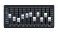 Professional Audio Equalizer Sliders on Dark Control Panel Royalty Free Stock Photo