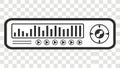 Audio equalizer sound levels, music and audio tech vector design Generative AI