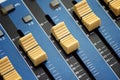 Audio faders Royalty Free Stock Photo