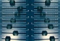 Audio faders pattern Royalty Free Stock Photo