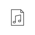 Audio file line icon