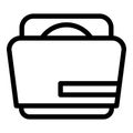 Audio folder icon, outline style