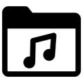 Audio folder Isolated Vector icon which can easily modify or edit Royalty Free Stock Photo