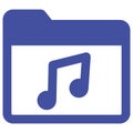 Audio folder Isolated Vector icon which can easily modify or edit Royalty Free Stock Photo
