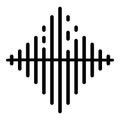 Audio frequence icon, outline style
