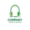 Audio, headphone, headphones, monitor, studio Flat Business Logo