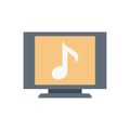 Audio vector flat color icon Royalty Free Stock Photo