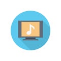 Audio vector flat color icon Royalty Free Stock Photo