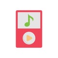 Audio vector flat color icon Royalty Free Stock Photo