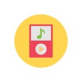 Audio  vector flat color icon Royalty Free Stock Photo