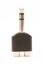 Audio jack adapter to rca connector Royalty Free Stock Photo
