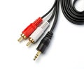 Audio jack with black cable isolated