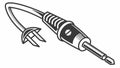 Audio Jack Cable, Sound and Electronic Connection, vector design Generative AI Royalty Free Stock Photo