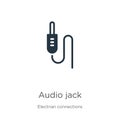 Audio jack icon vector. Trendy flat audio jack icon from electrian connections collection isolated on white background. Vector Royalty Free Stock Photo
