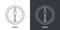 Audio jack port icon. Computer connectors signs. Connectors icon. Vector illustration