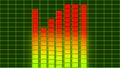 Audio levels wave chart and graph illustration