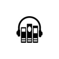 Audio Library Flat Vector Icon