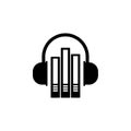 Audio Library Flat Vector Icon