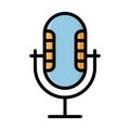 Audio, mic Vector Icon which can easily modify Royalty Free Stock Photo