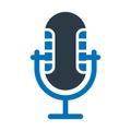 Audio, mic Vector Icon which can easily modify Royalty Free Stock Photo