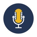 Audio, mic Vector Icon which can easily modify Royalty Free Stock Photo