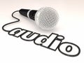 Audio Microphone Cord Sound Interview Mike Mic Word Royalty Free Stock Photo