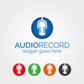 Audio microphone record logo