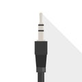 Audio mini jack cable vector isolated. Electric connector