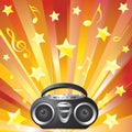 Audio mini-system, radio, player Royalty Free Stock Photo