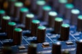 Audio mixer detail Royalty Free Stock Photo