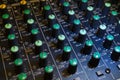 Audio mixer detail Royalty Free Stock Photo