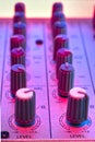 Audio mixer detail Royalty Free Stock Photo