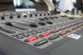 Audio mixer knobs during live TV telecast