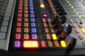 Audio mixer knobs during live TV telecast