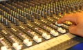 Audio mixing board Royalty Free Stock Photo