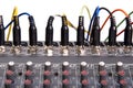 Audio mixing board Royalty Free Stock Photo