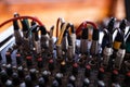 Audio mixing console dj mixer sound Royalty Free Stock Photo