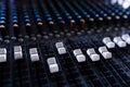 Audio mixing console dj mixer sound Royalty Free Stock Photo