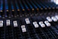 Audio mixing console dj mixer sound Royalty Free Stock Photo
