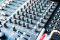 Audio mixing table Royalty Free Stock Photo