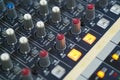 Audio mixing table Royalty Free Stock Photo