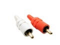 Audio Phono Plugs Royalty Free Stock Photo