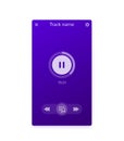 Audio player interface, mobile app ui design Royalty Free Stock Photo