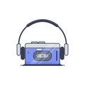 Illustration vector graphic of audio player classics